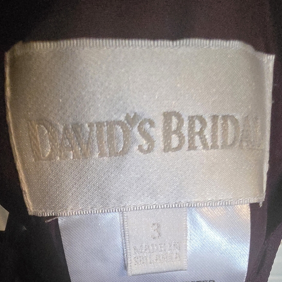 David's Bridal Deep Purple Kids Dress Wore Once For Wedding - Picture 3 of 3